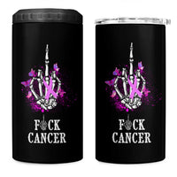 Pink Ribbon Fck Cancer 4 in 1 Can Cooler Tumbler Recovery Support Gifts For Survivors