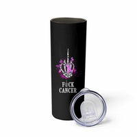 Pink Ribbon Fck Cancer Skinny Tumbler Recovery Support Gifts For Survivors