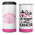 Breast Cancer Awareness 4 in 1 Can Cooler Tumbler Pink Ribbon My God is Stronger Than Cancer Christian Gift - Wonder Print Shop