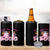 Breast Cancer Awareness 4 in 1 Can Cooler Tumbler Pink Ribbon Boojee Halloween Support The Fighters - Wonder Print Shop