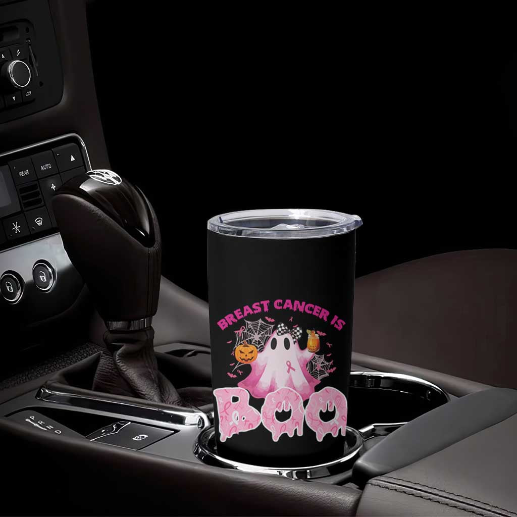 Breast Cancer Awareness Tumbler Cup Pink Ribbon Boojee Halloween Support The Fighters - Wonder Print Shop