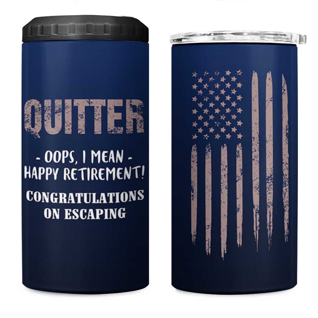 Happy Retirement Gifts 4 in 1 Can Cooler Tumbler Coworker Leaving Goodbye Gift Farewell Gifts For Coworkers USA Flag