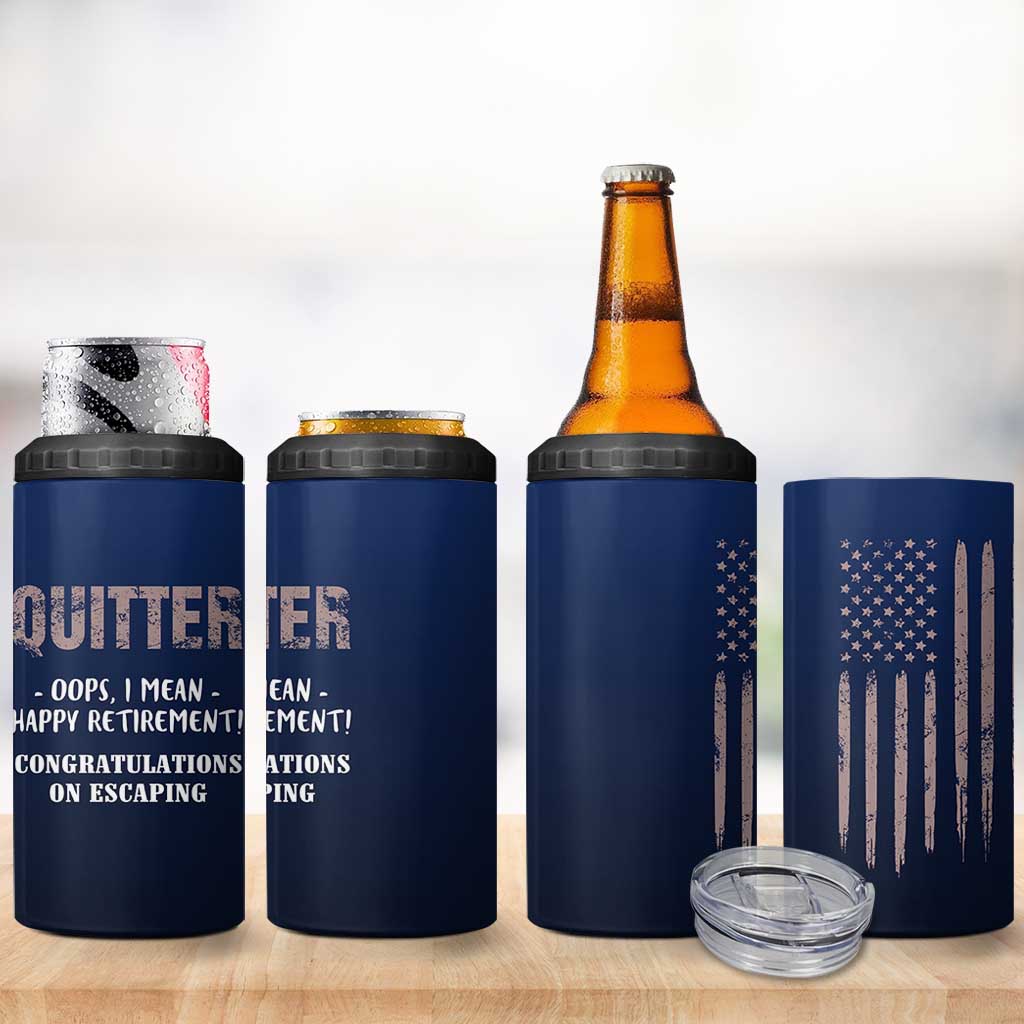 Happy Retirement Gifts 4 in 1 Can Cooler Tumbler Coworker Leaving Goodbye Gift Farewell Gifts For Coworkers USA Flag