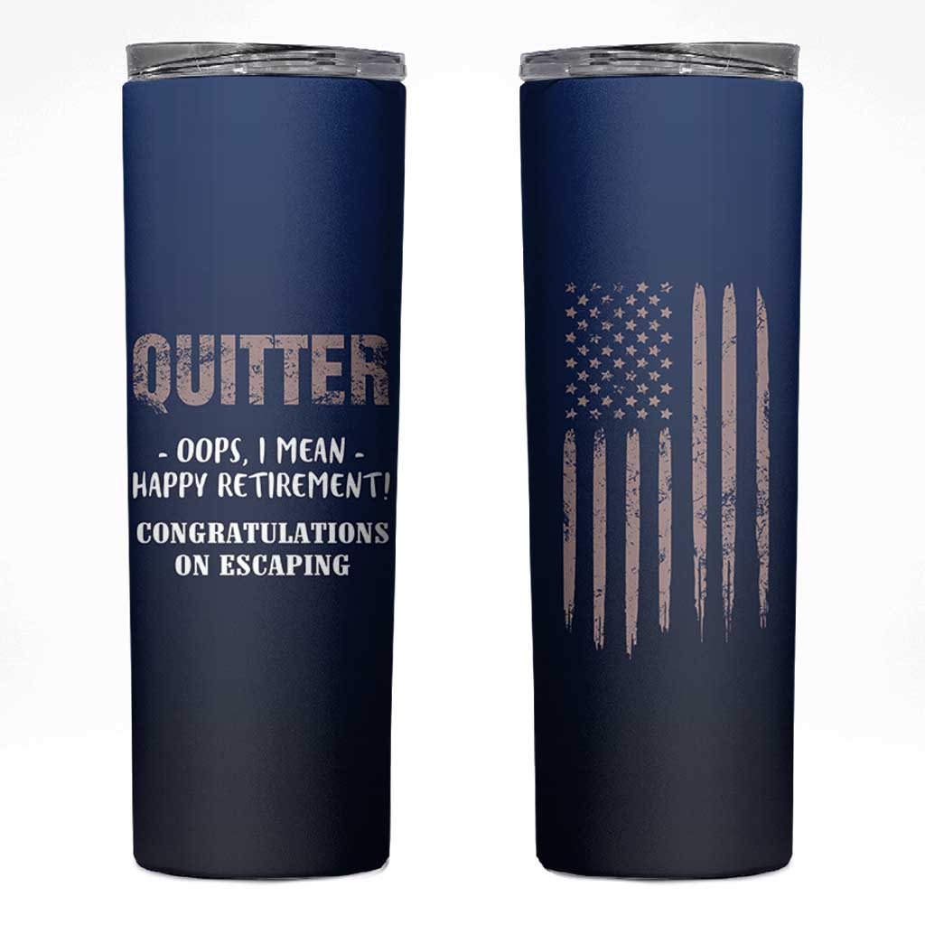 Happy Retirement Gifts Skinny Tumbler Coworker Leaving Goodbye Gift Farewell Gifts For Coworkers USA Flag