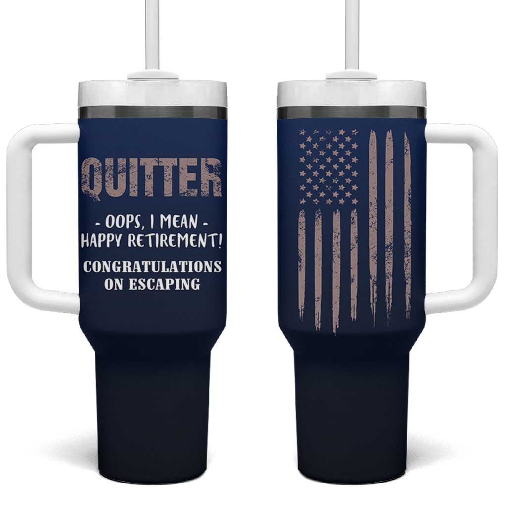 Happy Retirement Gifts Tumbler With Handle Coworker Leaving Goodbye Gift Farewell Gifts For Coworkers USA Flag