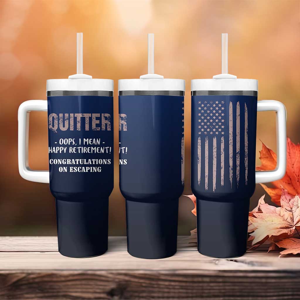 Happy Retirement Gifts Tumbler With Handle Coworker Leaving Goodbye Gift Farewell Gifts For Coworkers USA Flag