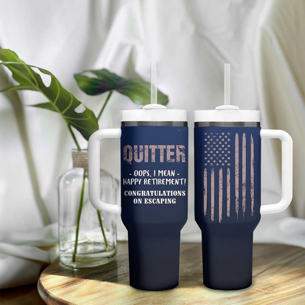 Happy Retirement Gifts Tumbler With Handle Coworker Leaving Goodbye Gift Farewell Gifts For Coworkers USA Flag