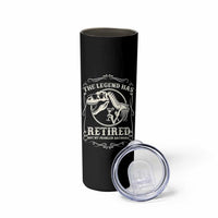 The Legend Has Retired Skinny Tumbler Funny Retired Retirement Gifts For Men Coworkers USA Flag