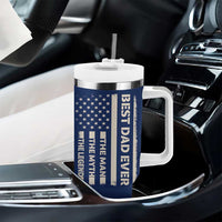 Just A Dad Who Came Back With The Milk Tumbler With Handle Father's Day Raccoon Dark Humor