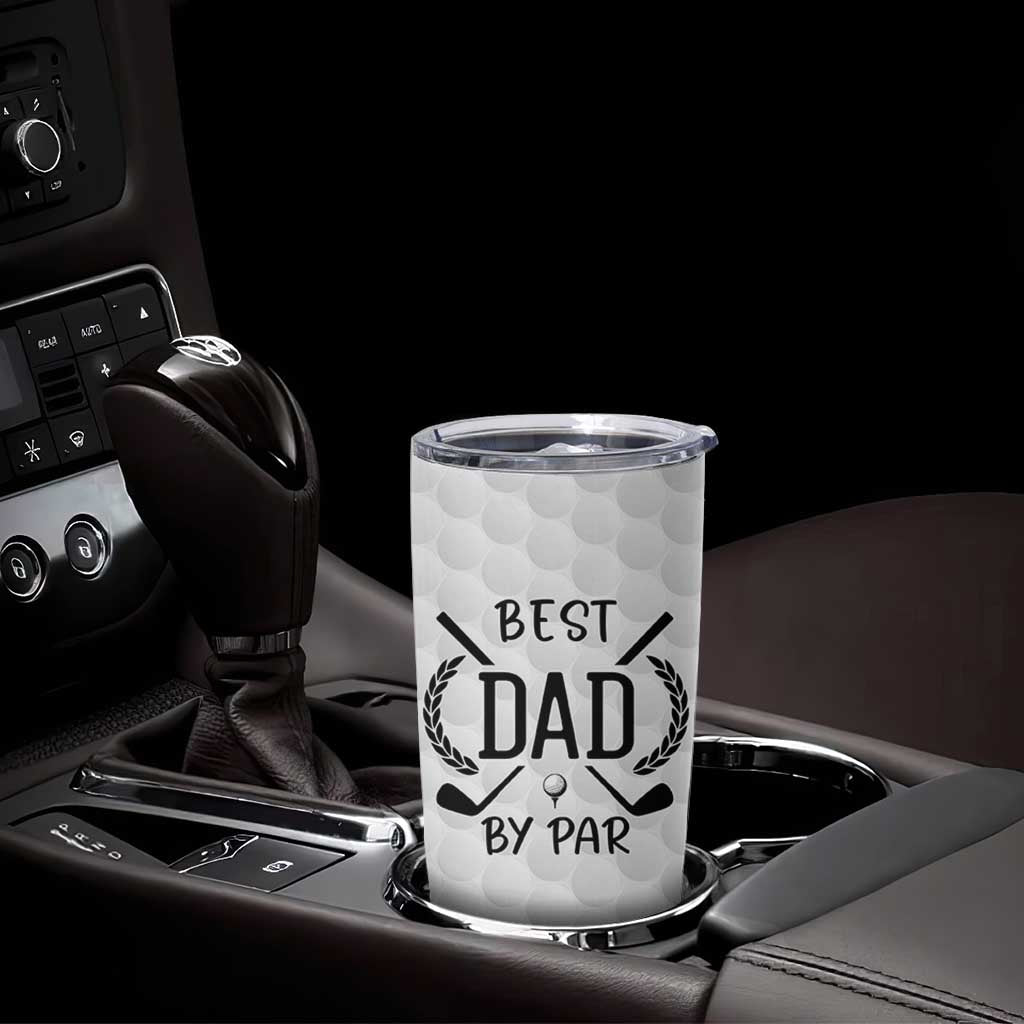 Dad Golf Tumbler Cup Best Dad By Par Golfing Golfer American Flag Fathers Day