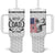 Dad Golf Tumbler With Handle Best Dad By Par Golfing Golfer American Flag Fathers Day