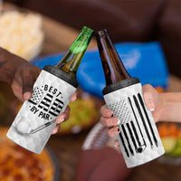 Dad Golf 4 in 1 Can Cooler Tumbler Best Dad By Par Golf Ball Texture American Flag