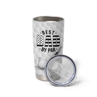 Dad Golf Tumbler Cup Best Dad By Par Golf Ball Texture American Flag
