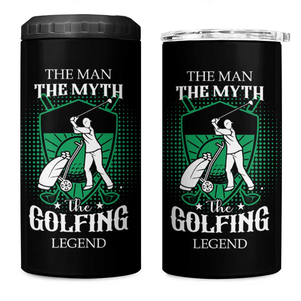 Funny Golfer 4 in 1 Can Cooler Tumbler The Man The Myth The Golfing Legend Dad Grandpa Father's Day - Wonder Print Shop