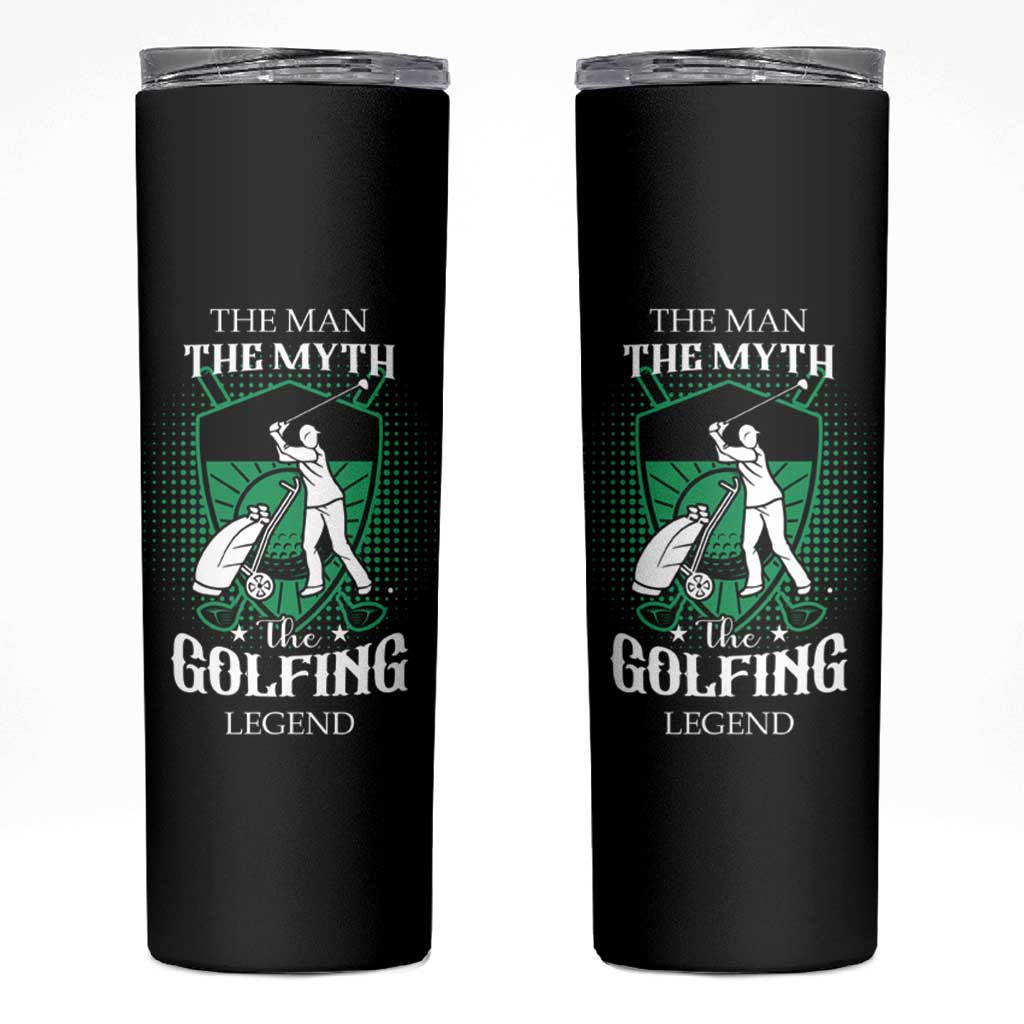 Funny Golfer Skinny Tumbler The Man The Myth The Golfing Legend Dad Grandpa Father's Day - Wonder Print Shop