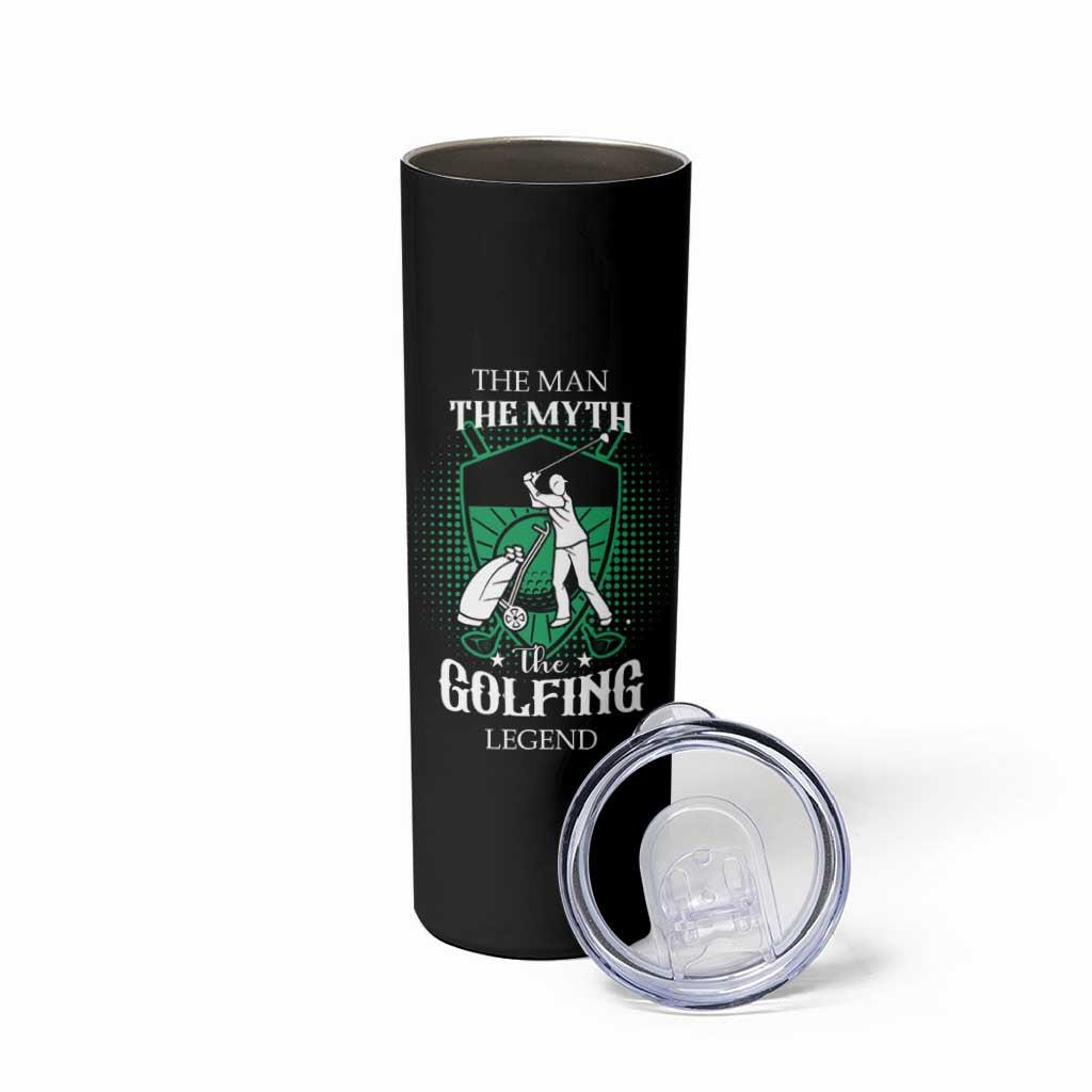 Funny Golfer Skinny Tumbler The Man The Myth The Golfing Legend Dad Grandpa Father's Day - Wonder Print Shop