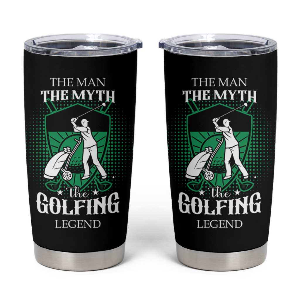 Funny Golfer Tumbler Cup The Man The Myth The Golfing Legend Dad Grandpa Father's Day - Wonder Print Shop