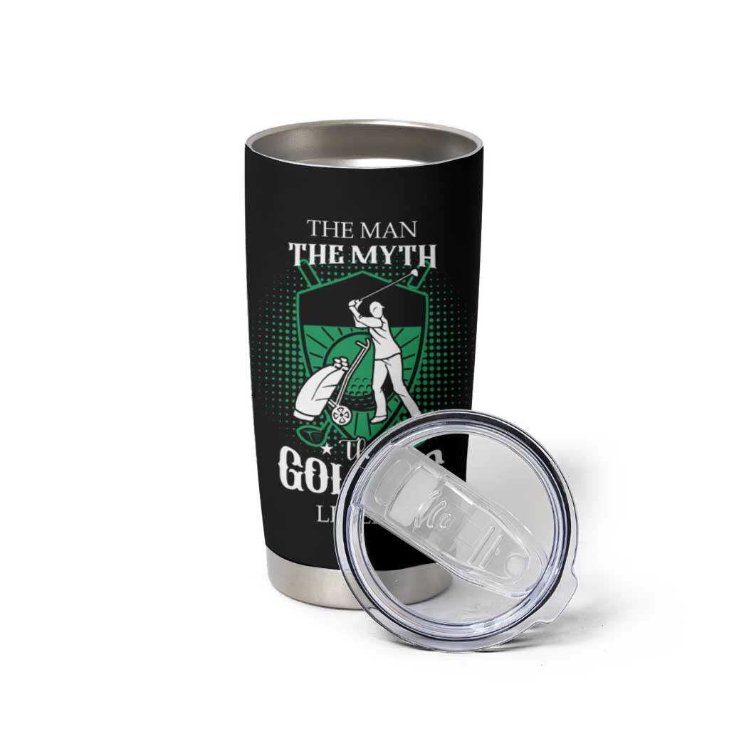 Funny Golfer Tumbler Cup The Man The Myth The Golfing Legend Dad Grandpa Father's Day - Wonder Print Shop
