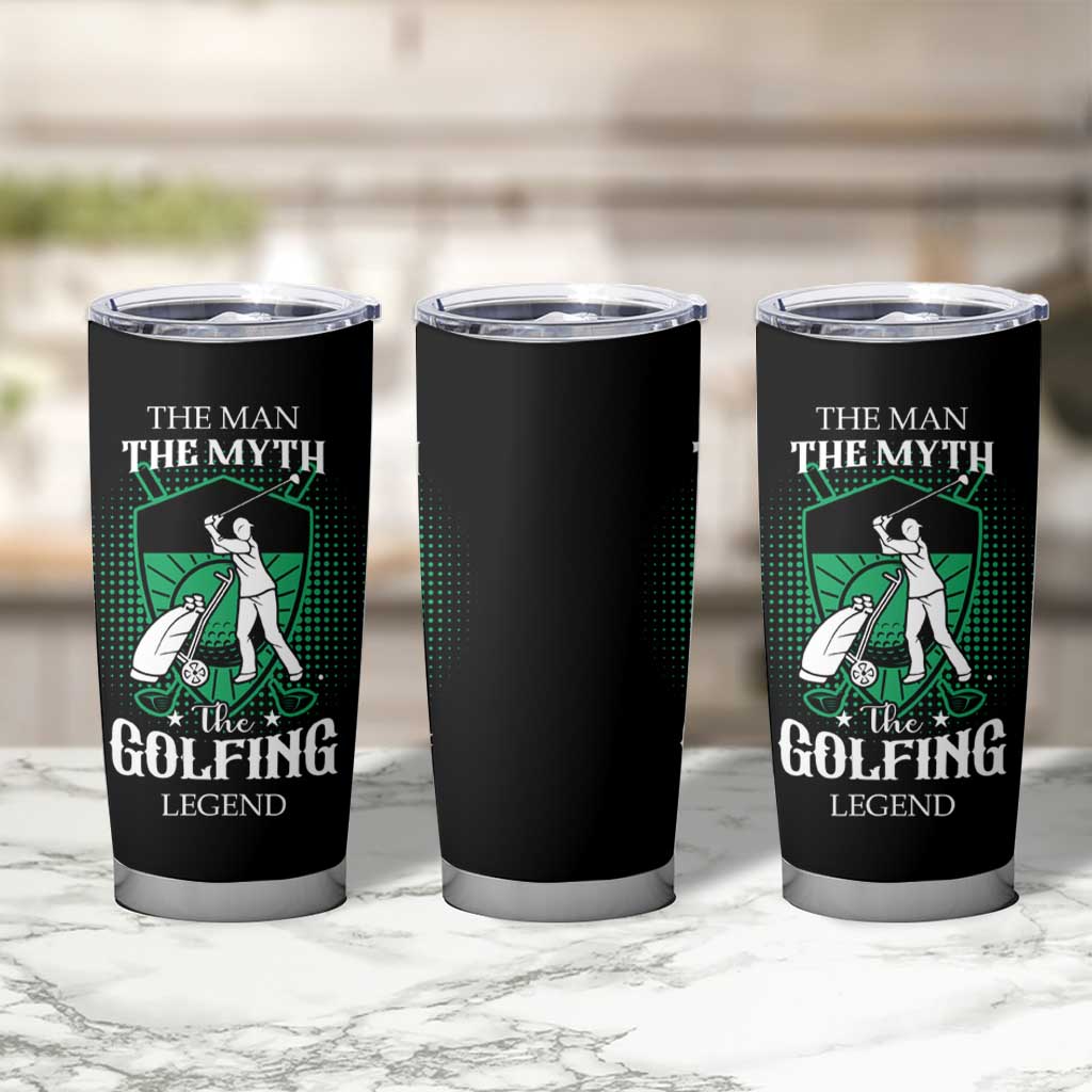 Funny Golfer Tumbler Cup The Man The Myth The Golfing Legend Dad Grandpa Father's Day - Wonder Print Shop