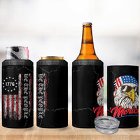 American Flag 4 in 1 Can Cooler Tumbler We The People Bald Eagle Patriotic