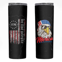 American Flag Skinny Tumbler We The People Bald Eagle Patriotic