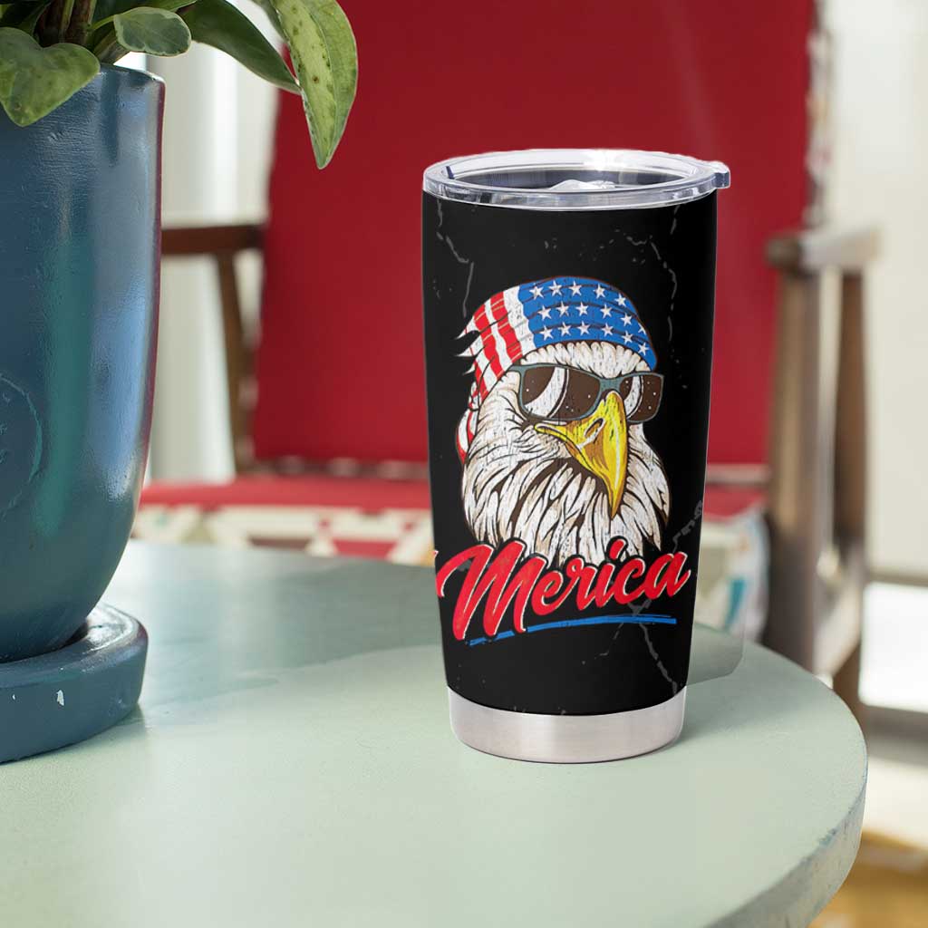 American Flag Tumbler Cup We The People Bald Eagle Patriotic