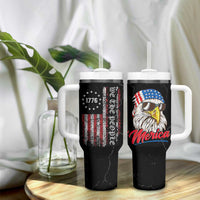 American Flag Tumbler With Handle We The People Bald Eagle Patriotic