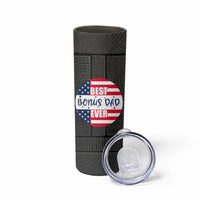 Best Bonus Dad Ever Skinny Tumbler Step Dad American Flag