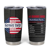 Best Bonus Dad Ever Tumbler Cup Step Dad American Flag