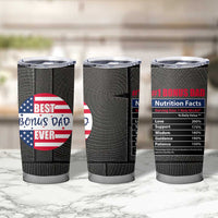 Best Bonus Dad Ever Tumbler Cup Step Dad American Flag