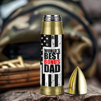 Fathers Day Gift For Bonus Dad Bullet Tumbler Birthday Gifts For Step Dad From Daughter Son Kids US Flag