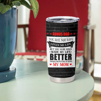 Fathers Day Gift For Bonus Dad Tumbler Cup Birthday Gifts For Step Dad From Daughter Son Kids US Flag