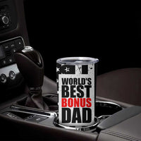 Fathers Day Gift For Bonus Dad Tumbler Cup Birthday Gifts For Step Dad From Daughter Son Kids US Flag