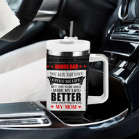 Fathers Day Gift For Bonus Dad Tumbler With Handle Birthday Gifts For Step Dad From Daughter Son Kids US Flag