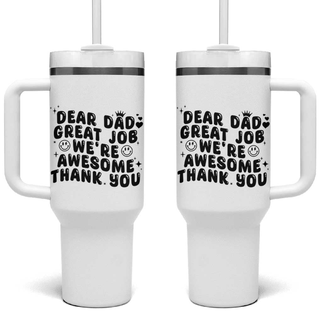 Funny Dad Tumbler With Handle Dad Father Step Dad Gift Fathers Day