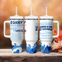 Husband Gift Tumbler With Handle Funny Anniversary Wedding, Christmas, Valentines Day, Birthday Gifts for Him Blue Camo Camouflage - Wonder Print Shop