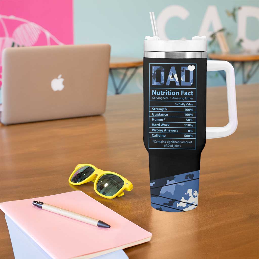 Christmas Gifts for Dad Tumbler With Handle Husband Daddy Protector Hero Fathers Day Camo American Flag - Wonder Print Shop