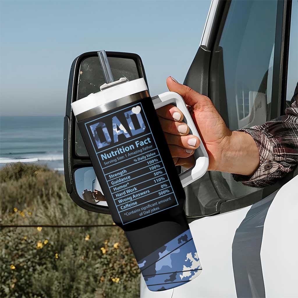 Christmas Gifts for Dad Tumbler With Handle Husband Daddy Protector Hero Fathers Day Camo American Flag - Wonder Print Shop