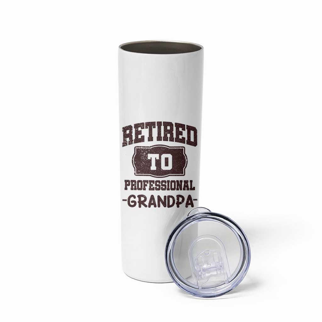 Retirement Gifts For Men Skinny Tumbler Retired To Professional Grandpa Fathers Day