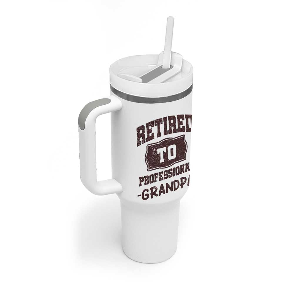 Retirement Gifts For Men Tumbler With Handle Retired To Professional Grandpa Fathers Day