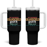 My Favorite Grandchild Gave Me This Cup Tumbler With Handle Grandparents Grandpa Grandma Gifts From Grandkids Granddaughter Grandson