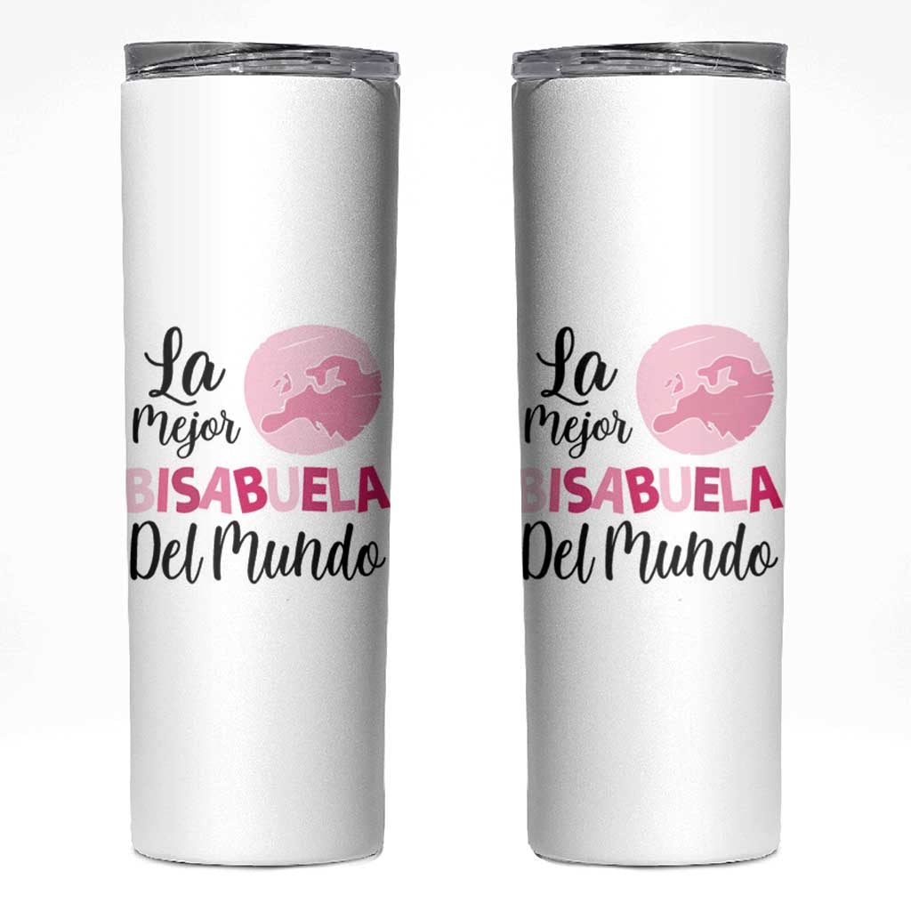 Great-grandmother Gifts in Spanish Skinny Tumbler La Mejor Bisabuela Del Mundo - Wonder Print Shop
