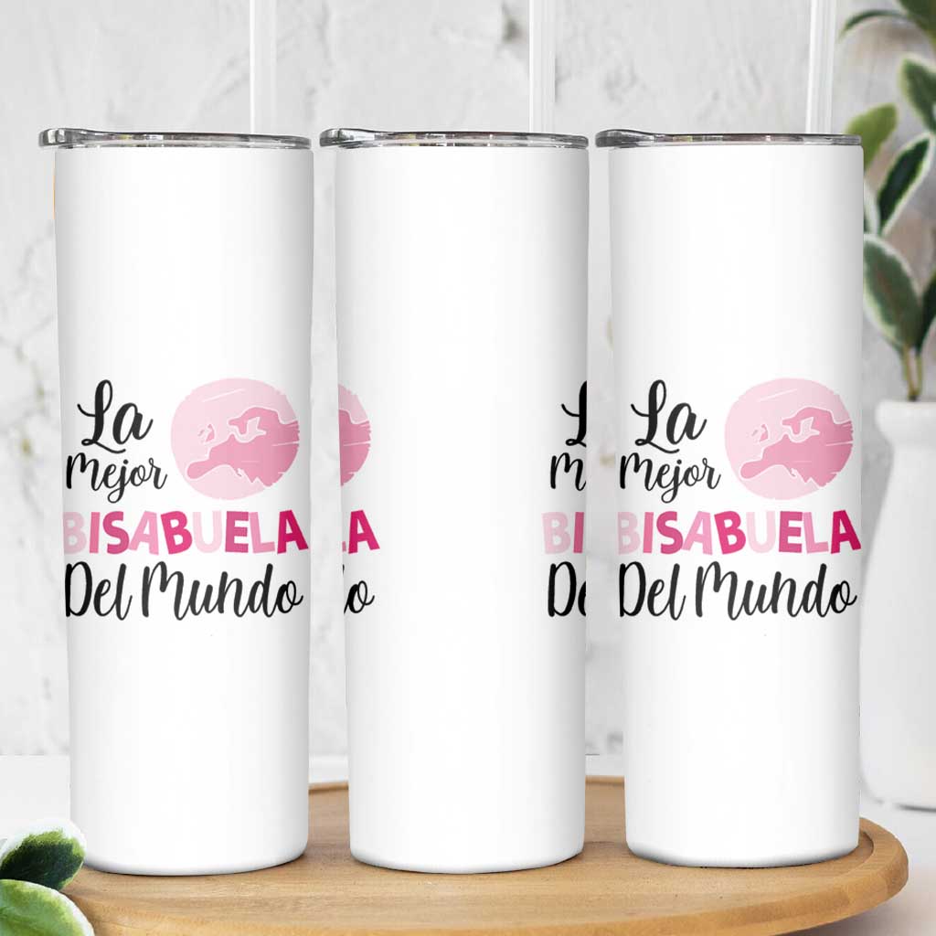 Great-grandmother Gifts in Spanish Skinny Tumbler La Mejor Bisabuela Del Mundo - Wonder Print Shop
