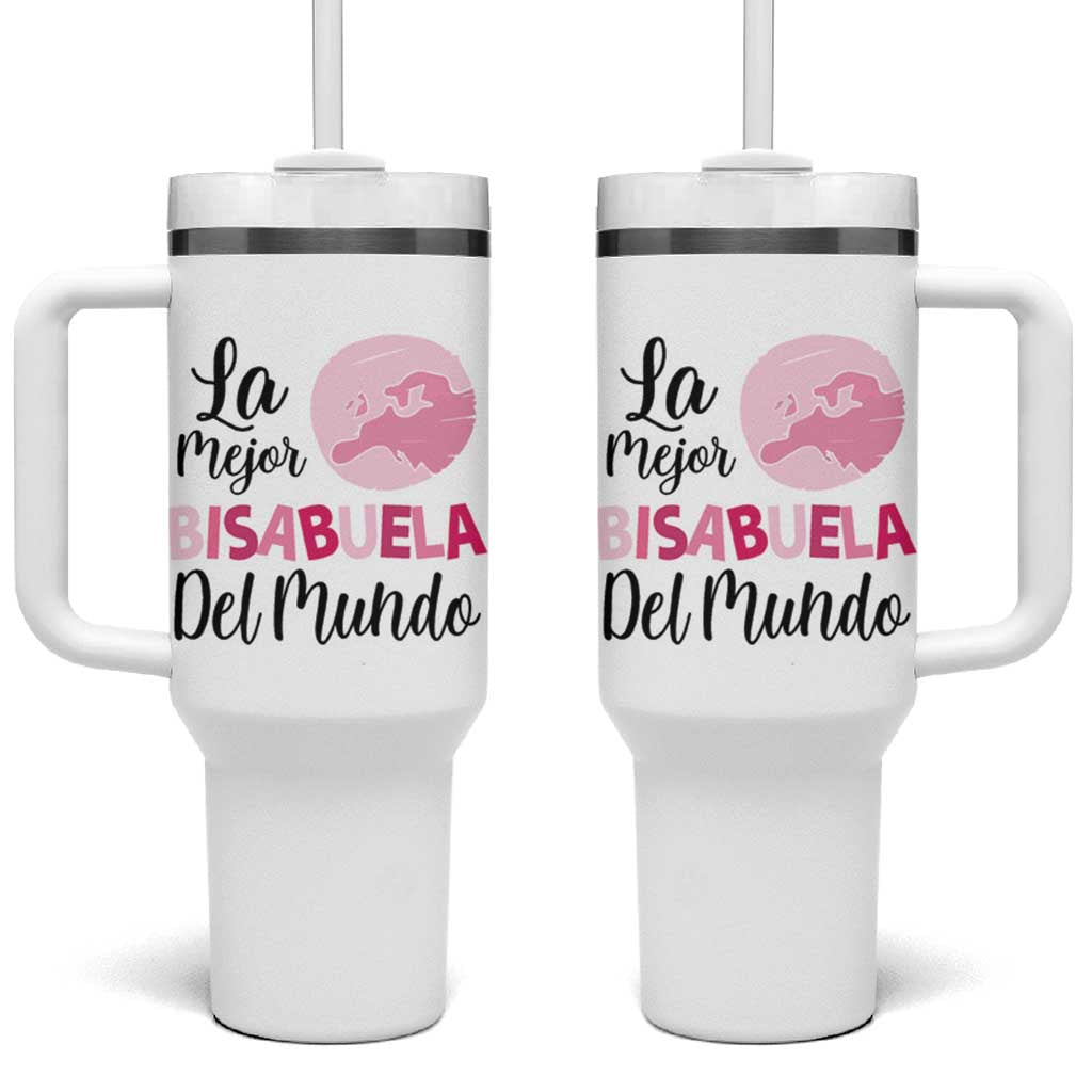 Great-grandmother Gifts in Spanish Tumbler With Handle La Mejor Bisabuela Del Mundo - Wonder Print Shop