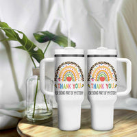 Teacher Appreciation Gifts Tumbler With Handle Thank You For Being Part Of My Story - Wonder Print Shop