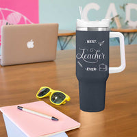 Best Teacher Ever Tumbler With Handle Appreciation Gift For Teachers Men