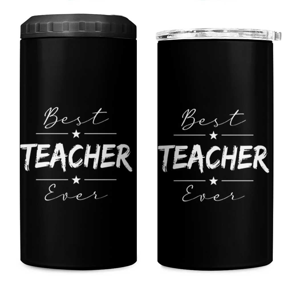Best Teacher Ever 4 in 1 Can Cooler Tumbler Happy Teachers Day Gift - Wonder Print Shop