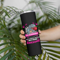 Funny Dinosaur Teacher Skinny Tumbler Teachersaurus Like A Normal Teacher But More Awesome - Wonder Print Shop