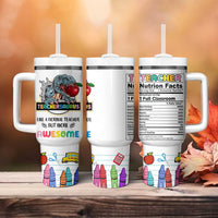 Teacher Dinosaur Back to School Tumbler With Handle Teachersaurus Like A Normal Teacher But More Awesome - Wonder Print Shop