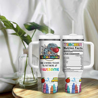 Teacher Dinosaur Back to School Tumbler With Handle Teachersaurus Like A Normal Teacher But More Awesome - Wonder Print Shop
